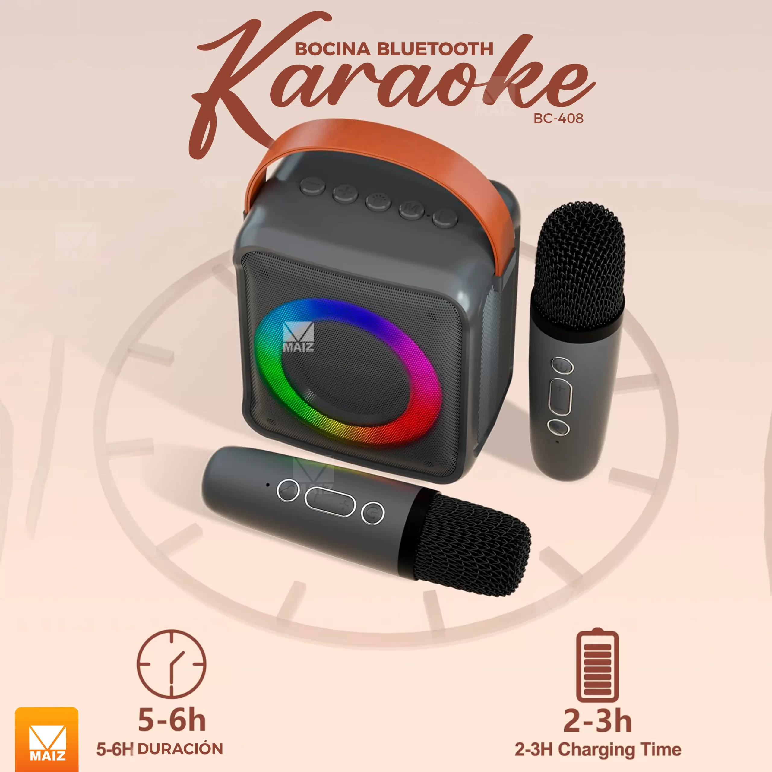 Bocina Bluetooth Karaoke Comercializadora Ma Z